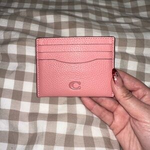 Coach Blush Leather Card Holder